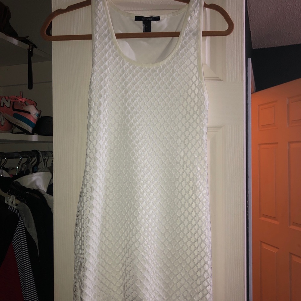 White fishnet dress from Forever21